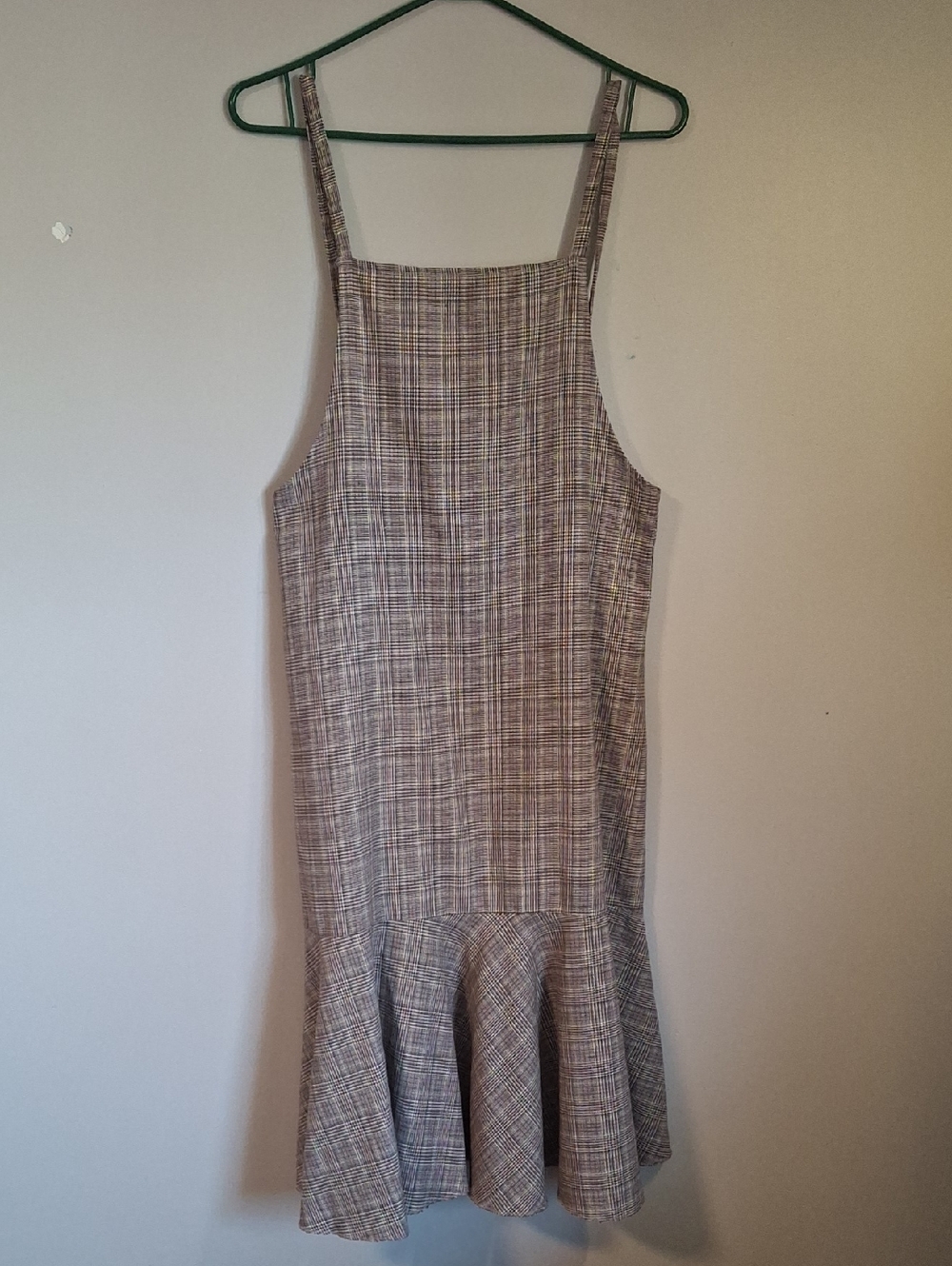 The East Shop Plaid Pinafore Dress Flounce Hem Academia Layering No Size Fits M